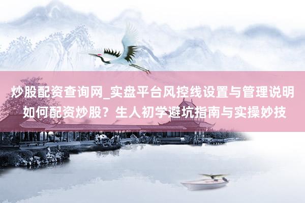 炒股配资查询网_实盘平台风控线设置与管理说明 如何配资炒股？生人初学避坑指南与实操妙技