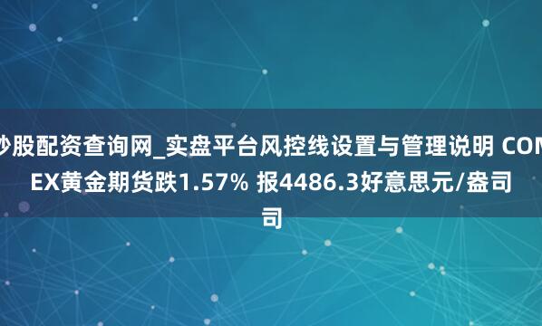 炒股配资查询网_实盘平台风控线设置与管理说明 COMEX黄金期货跌1.57% 报4486.3好意思元/盎司